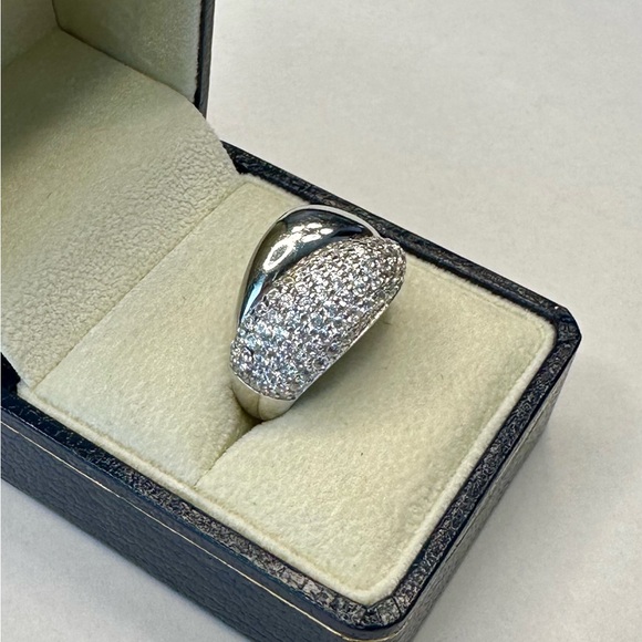 Vintage Sterling Silver White Sapphire Ring Size 7 - Picture 6 of 7